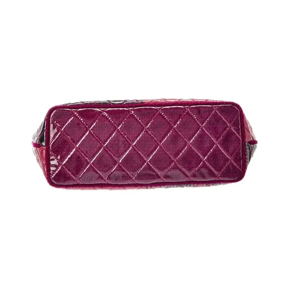 Chanel Pink/Purple Patent Leather Cc Tote (Authentic Pre-Loved)